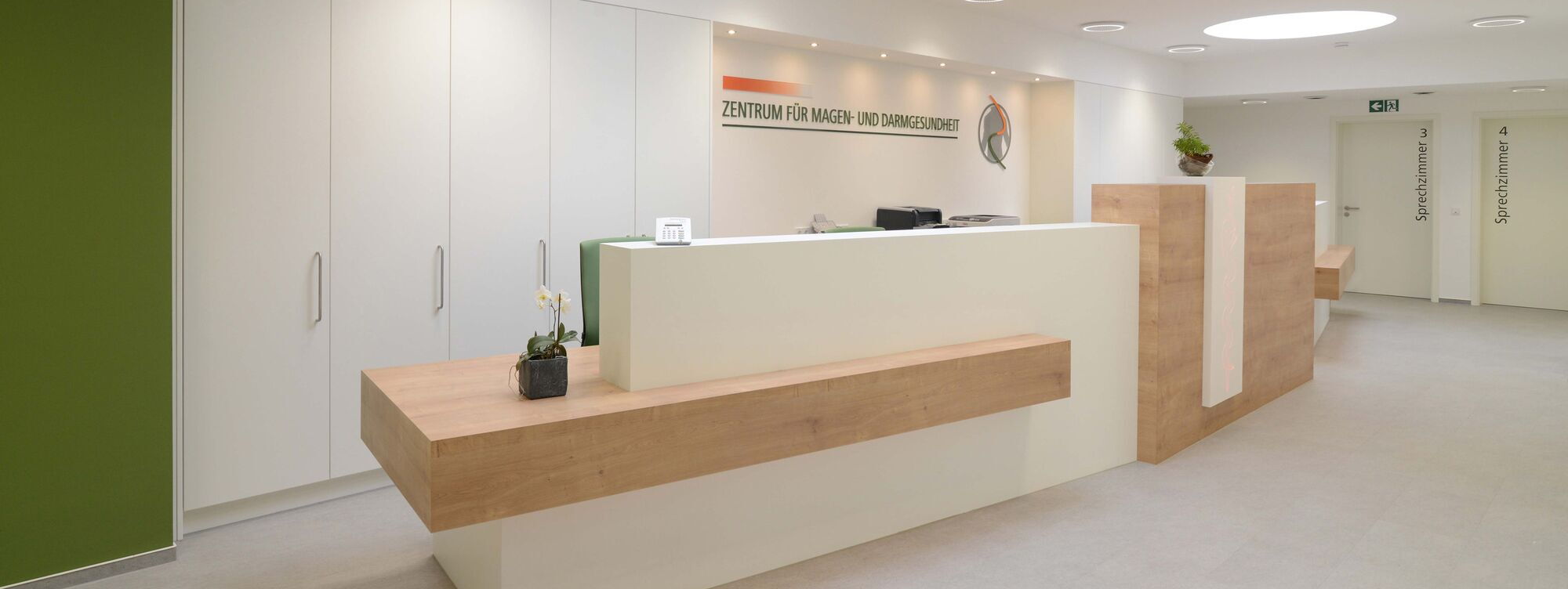 Empfangstresen im Zentrum für Magen- und Darmgesundheit